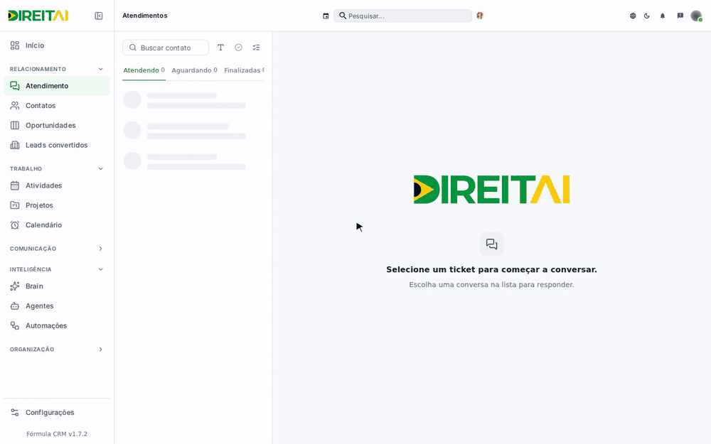 Digitar uma mensagem no campo, selecionar o texto para ver a formatação e apagar sem enviar