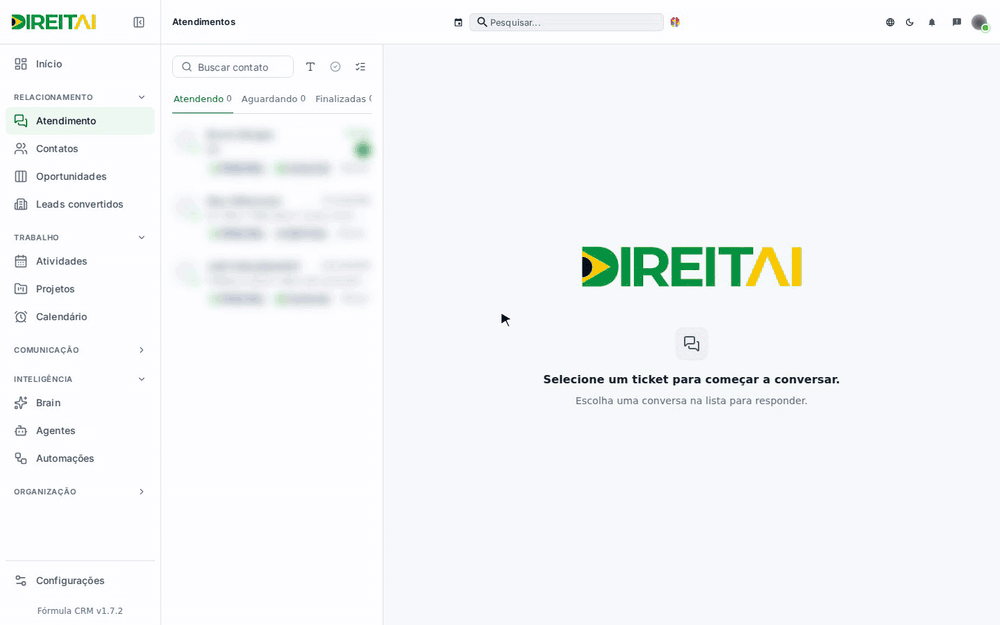 Fechar e abrir o painel do contato pelo botão de detalhes