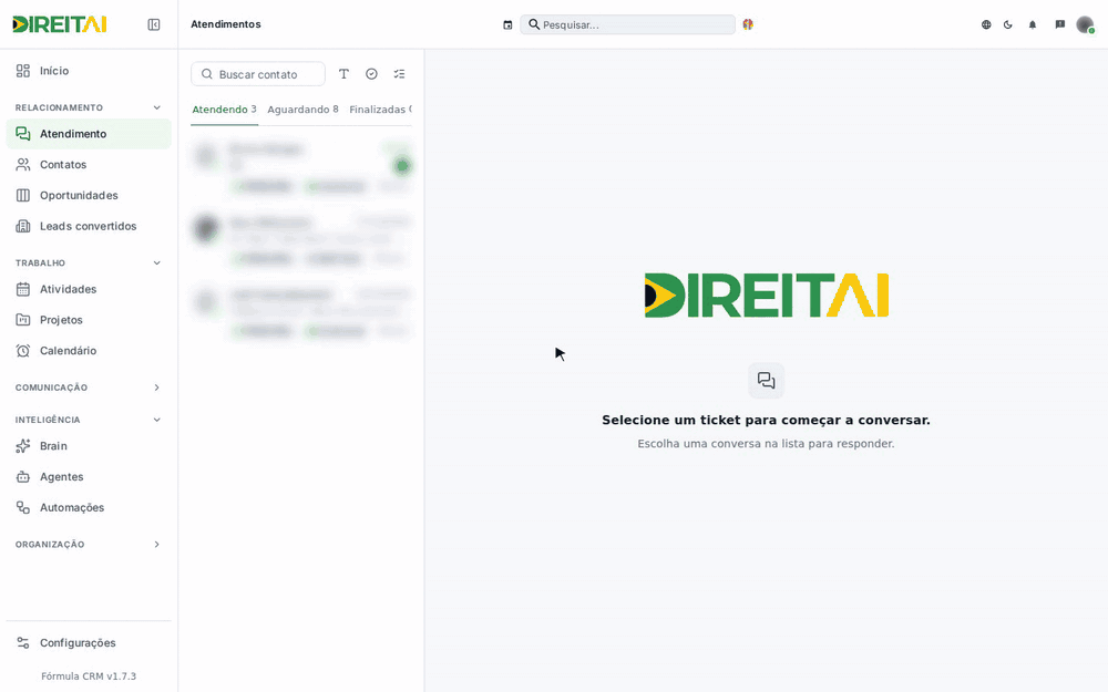 Abrir Transferir, trocar para Para outra conexão e cancelar